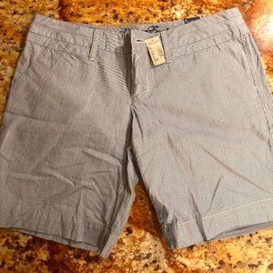 Women's American Eagle Blue and White Striped Shorts Size 12
